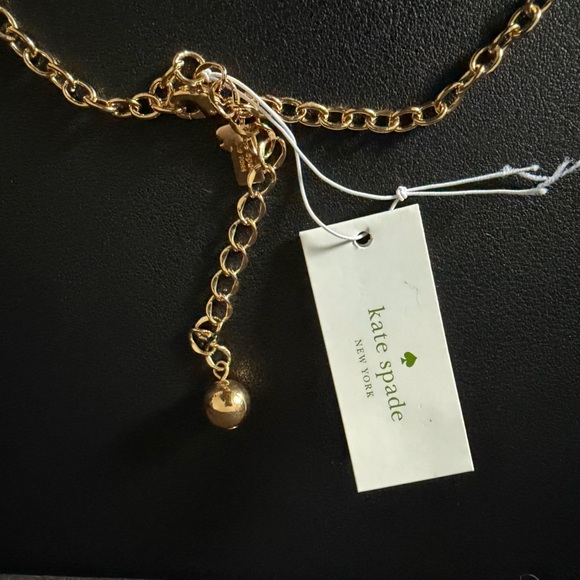 KATE SPADE NY Vegas Jewels Green and Gold Statement Necklace NWT - Picture 2 of 8